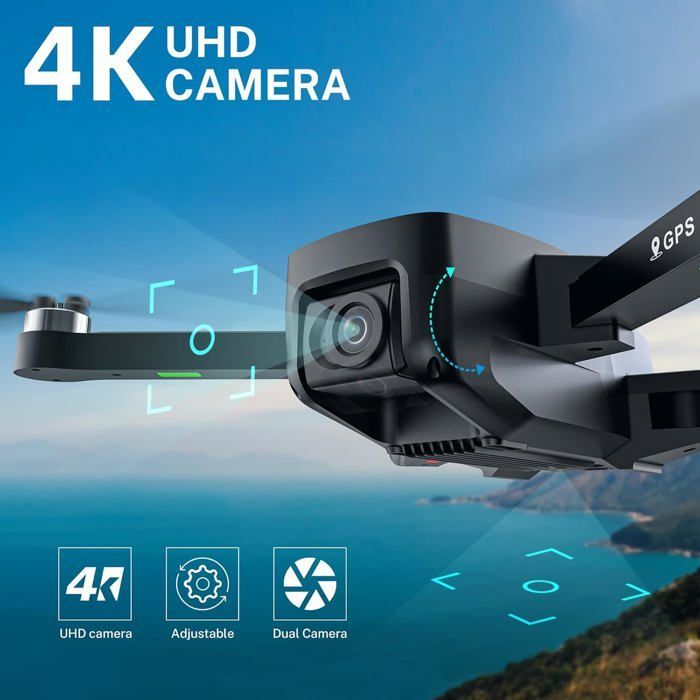 Dron - TRAHOO - T18S - Cámara 4K - Motor sin escobillas - Plegable - Wifi 5G