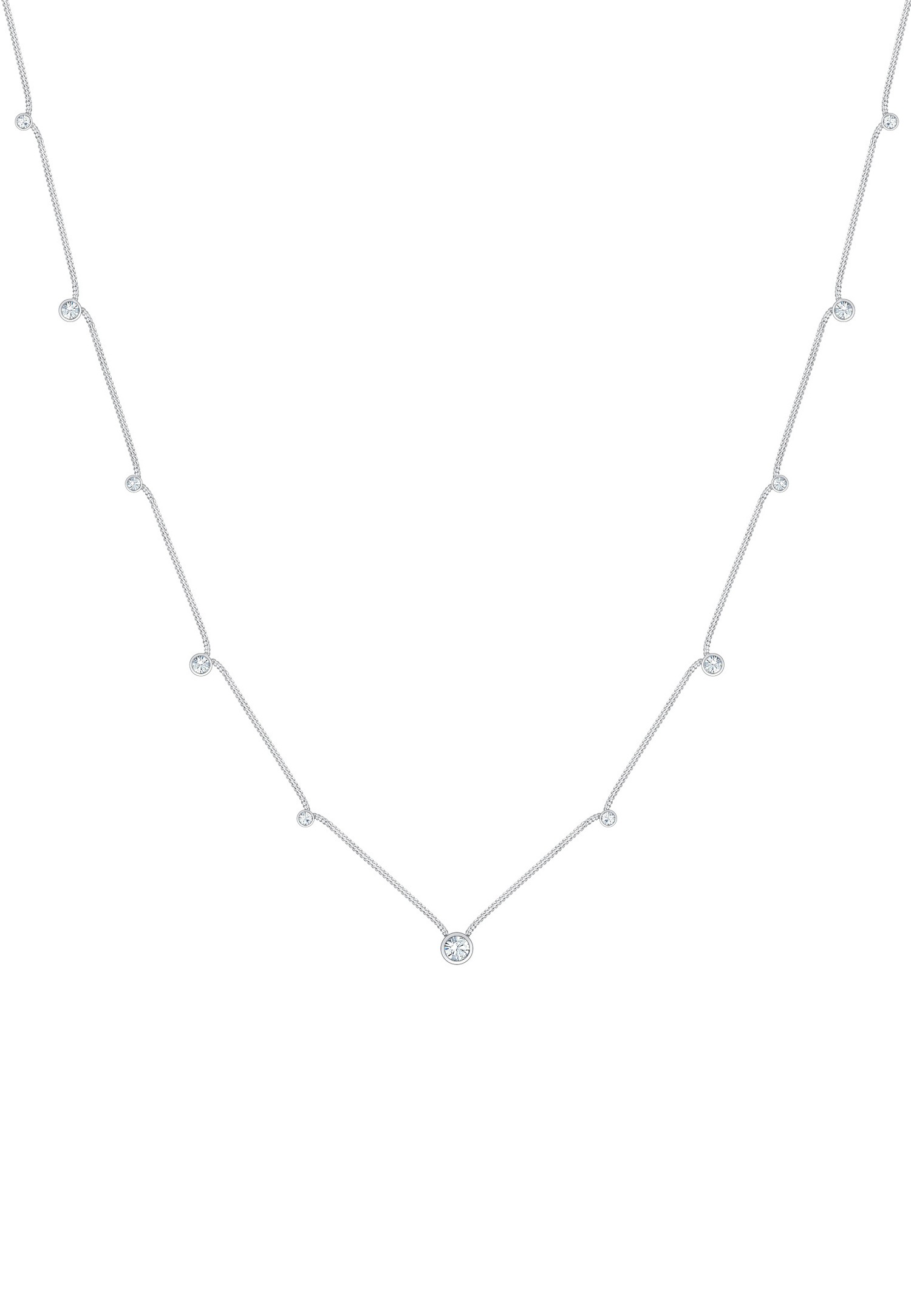 Elli Femmes Solitaire Basic avec cristaux en argent sterling 925