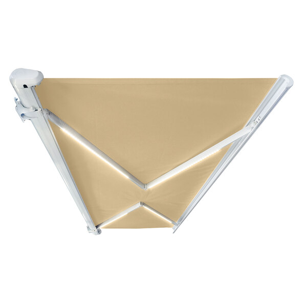 Toldo de cassete completo LED ELOS V2 com sensor de vento, cor areia, 400 x 300 cm