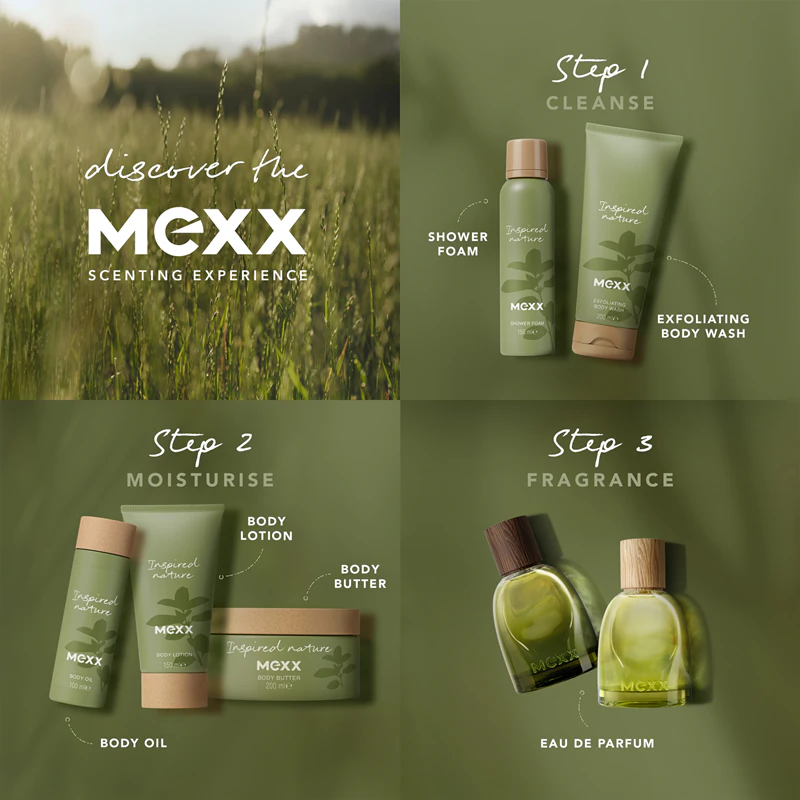 Espuma de Banho Inspirada na Natureza Mexx