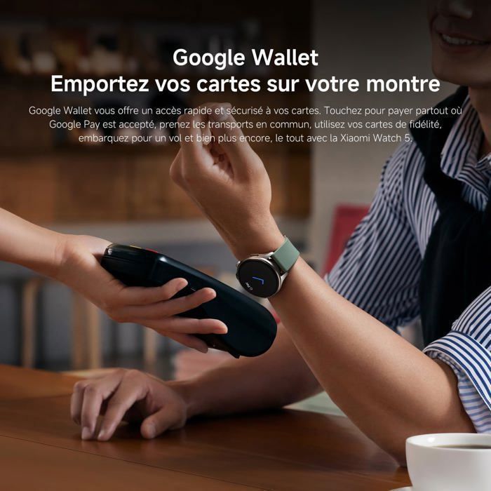 Xiaomi Watch 5 Green, NFC contactless payment, Gemini AI, 1.54