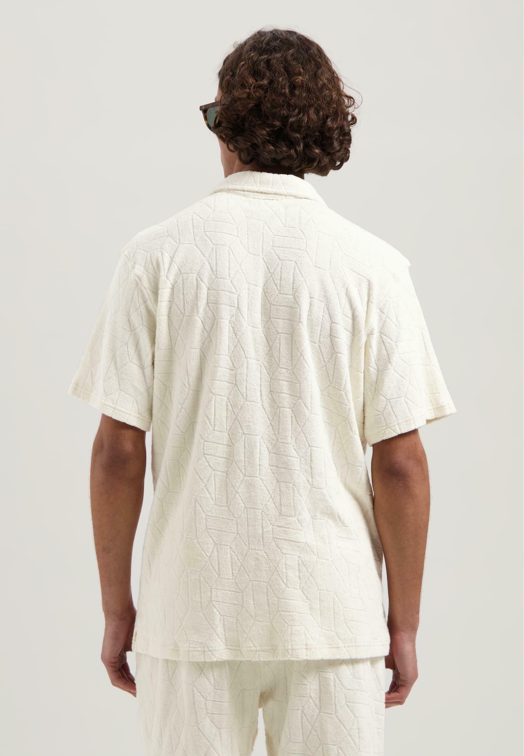 DSTREZZED MYRON SHIRT JACQUARD TOWELING - Skjorte - offwhiteDstrezzed