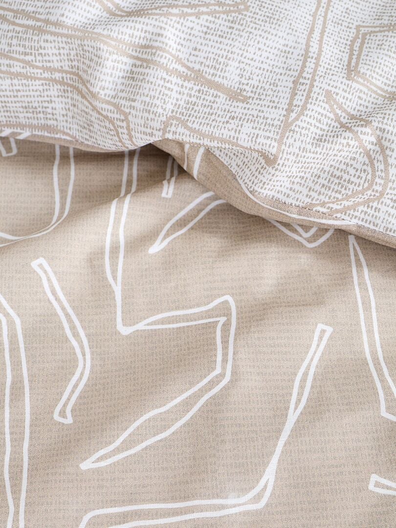 Complete beddenset - tweepersoonsbed - BEIGE