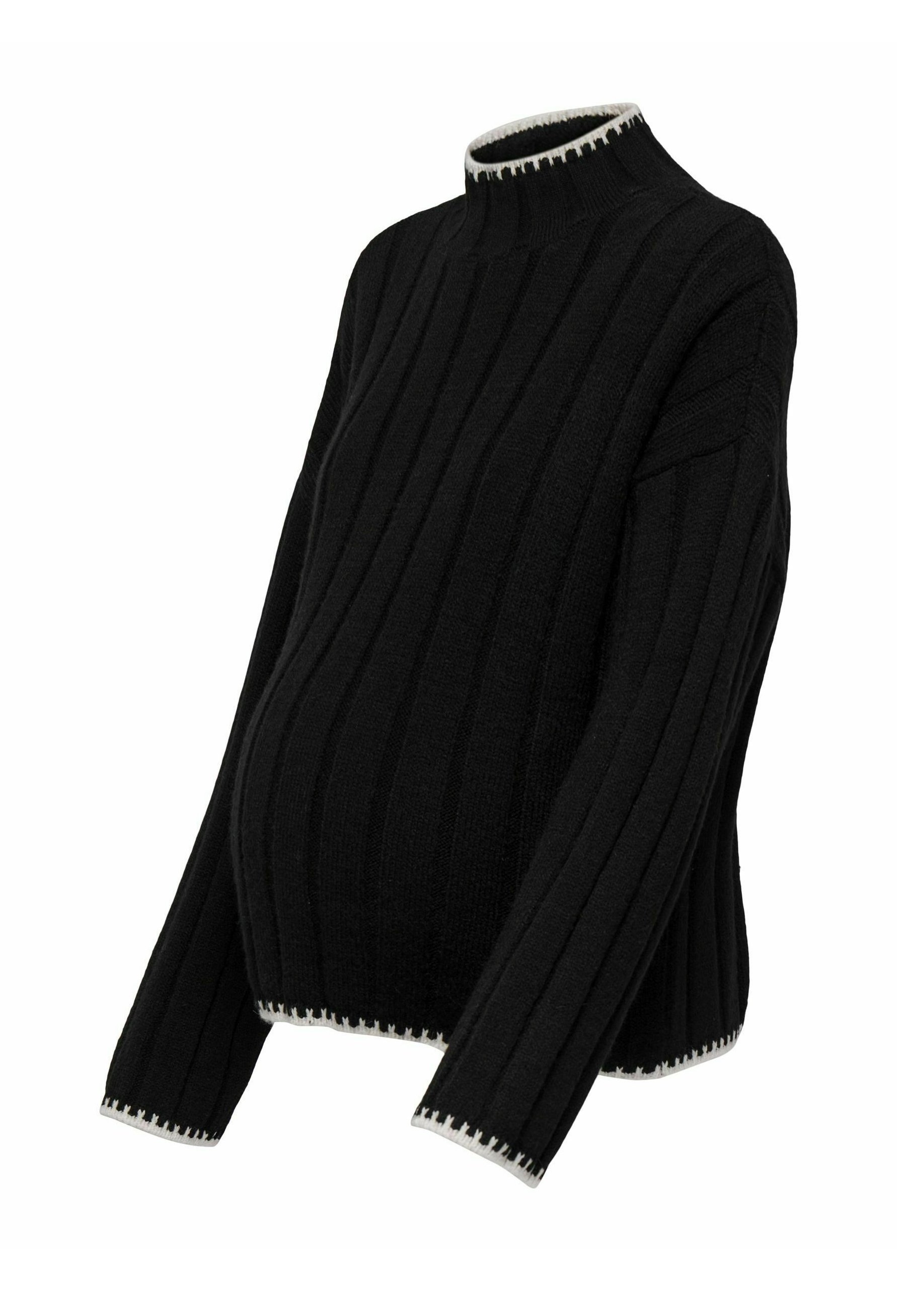 Maglione premaman Only McChick Stitch Highneck - nero