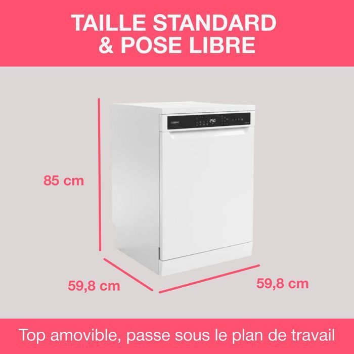 OCEANIC OCEALV1247W Lavastoviglie a libera installazione - 12 coperti - 47 dB Bianco