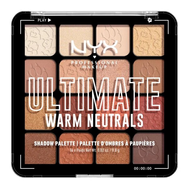 NYX Professional Makeup Ultimate палета сенки за сенки са топлим неутралним нијансама