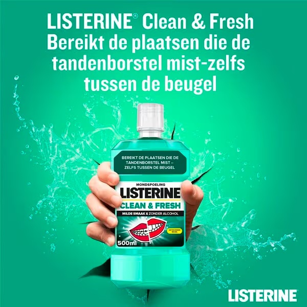 Listerine Clean & Fresh vodica za ispiranje usta<br>500ml - bez alkohola