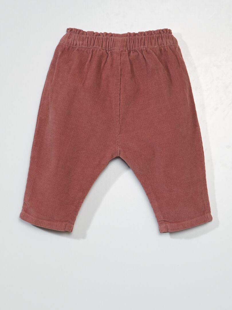 Fluwelen Sarouel-broek - ROZE