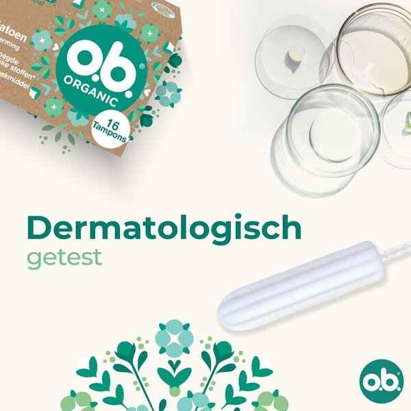 ob Organski pamučni tamponi Normalni<br>16 komada