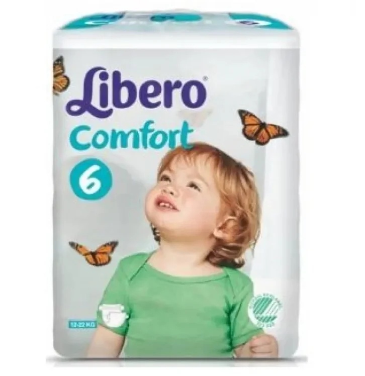GRATIS Libero Comfort luiers maat 6, 22 stuks, voor kinderen van 13-20 kg