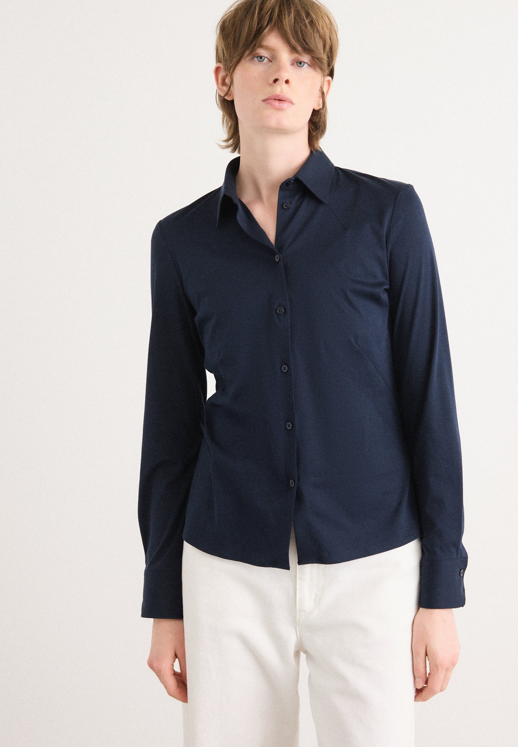 BOSS BRONTA DINSDAG - Blouse met knoopsluiting - donkerblauw