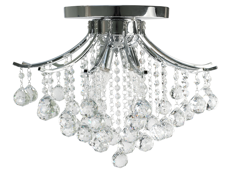 Lampa sufitowa Wenecja metalowa srebrna