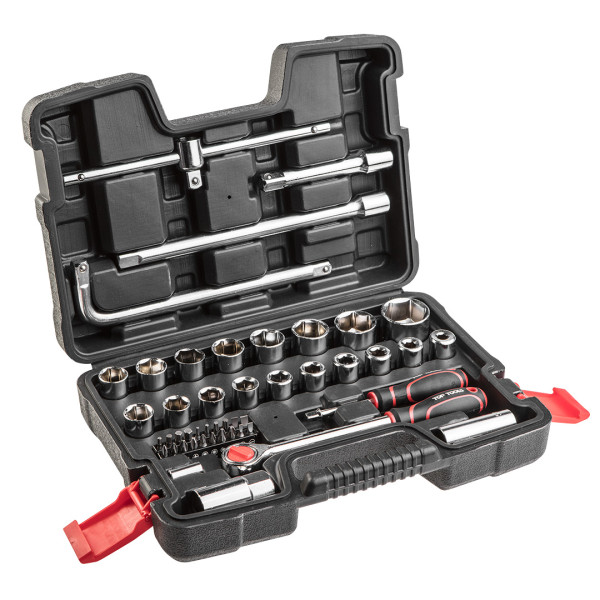 Klucze nasadowe 1/4, 1/2, 47 szt. TOP TOOLS 38D550