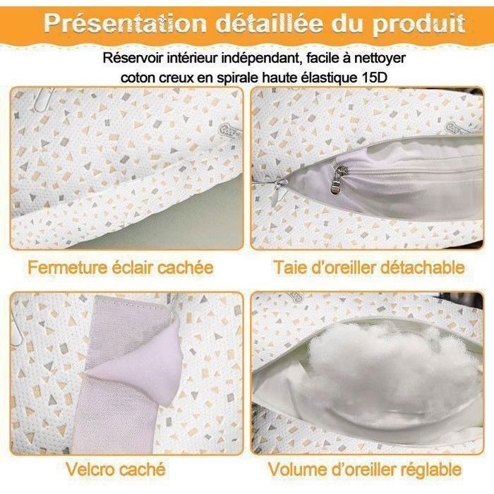 Pregnancy Pillow — Hips, Legs, Maternity Pillow with Removable and Adjustable Pillow Cover