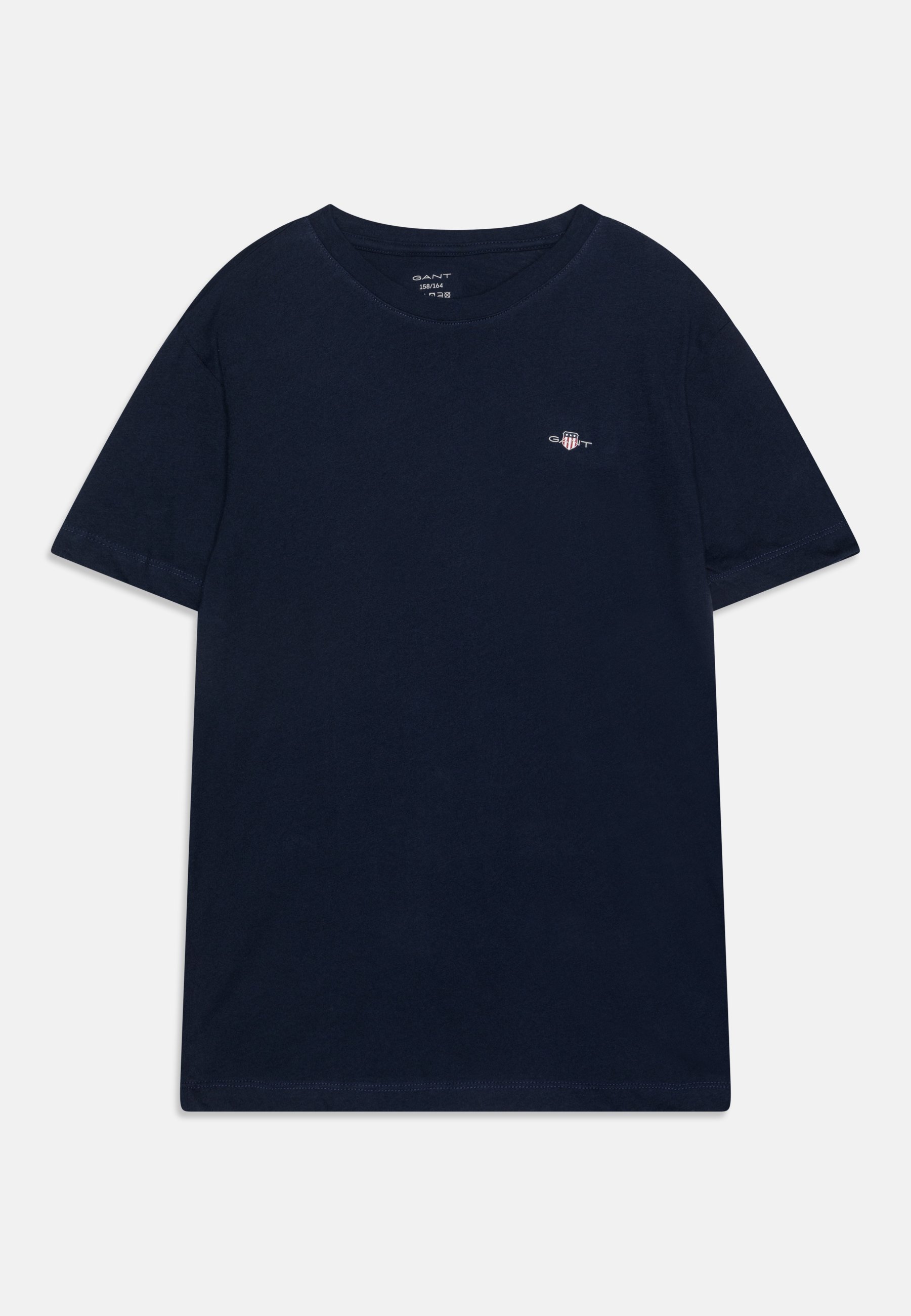 Lot de 2 t-shirts basiques unisexes à col en C GANT - Bleu marine