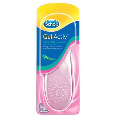 Plantillas Scholl GelActiv para el talón, para uso diario, 1 par, 1 par