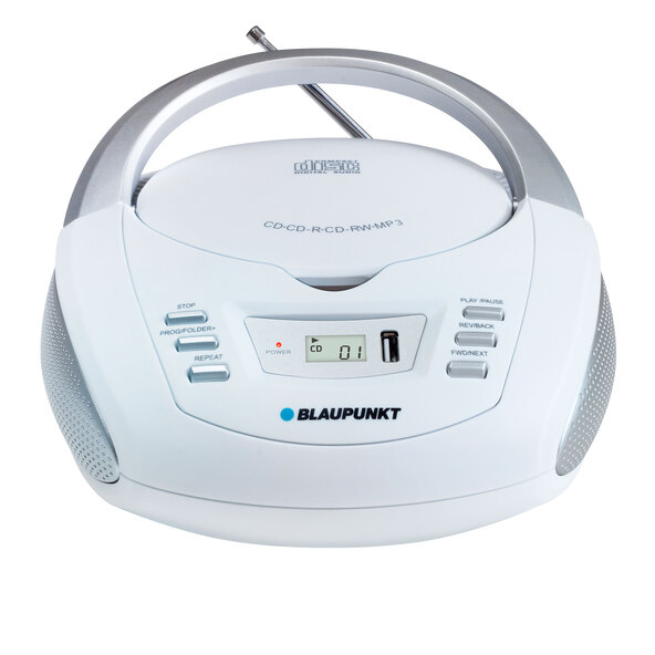 CD Boombox mit Radio und MP3, weiß
