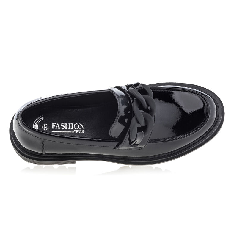 Svarta loafers/båtskor för kvinnor