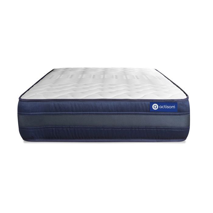 Conjunto de colchón y base de cama de 90x200 cm - Base de cama blanca (requiere montaje) - Actilatex Tech