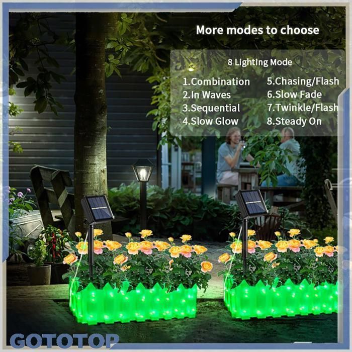 GOTOTOP Luci solari per vasi da fiori da esterno Lampada per vasi da fiori Luci solari per vasi da balcone Piscina Pallardo Giallo