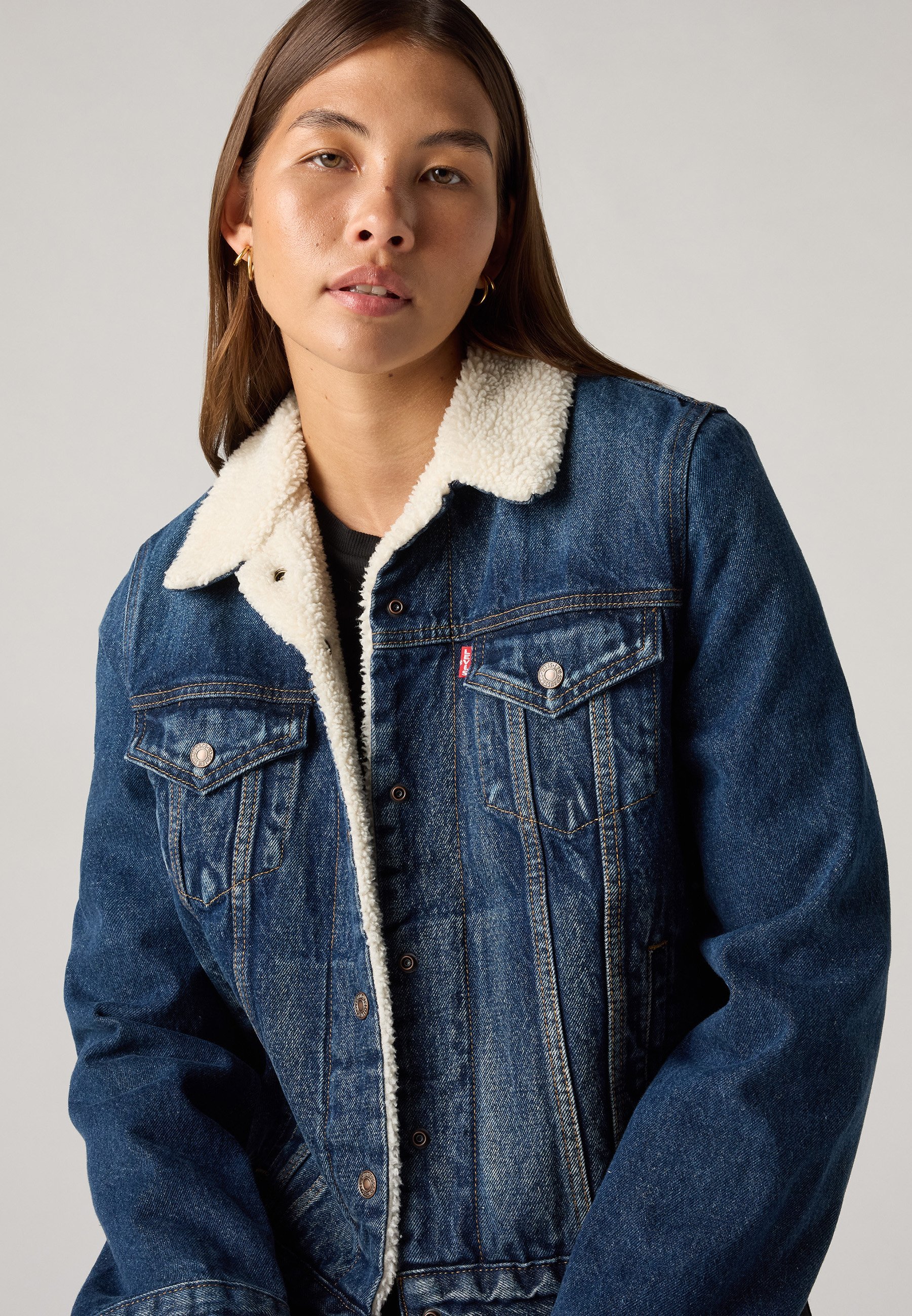 Levi's® ORIGINAL SHERPA TRUCKER - Jeansjacke - Blau