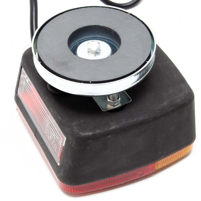 Wiltec baklykter for tilhengere – 7-pinners plugg, 7,5 m og 2,5 m kabler – magnetisk montering – 2 enheter, blinkende lys – blinkende