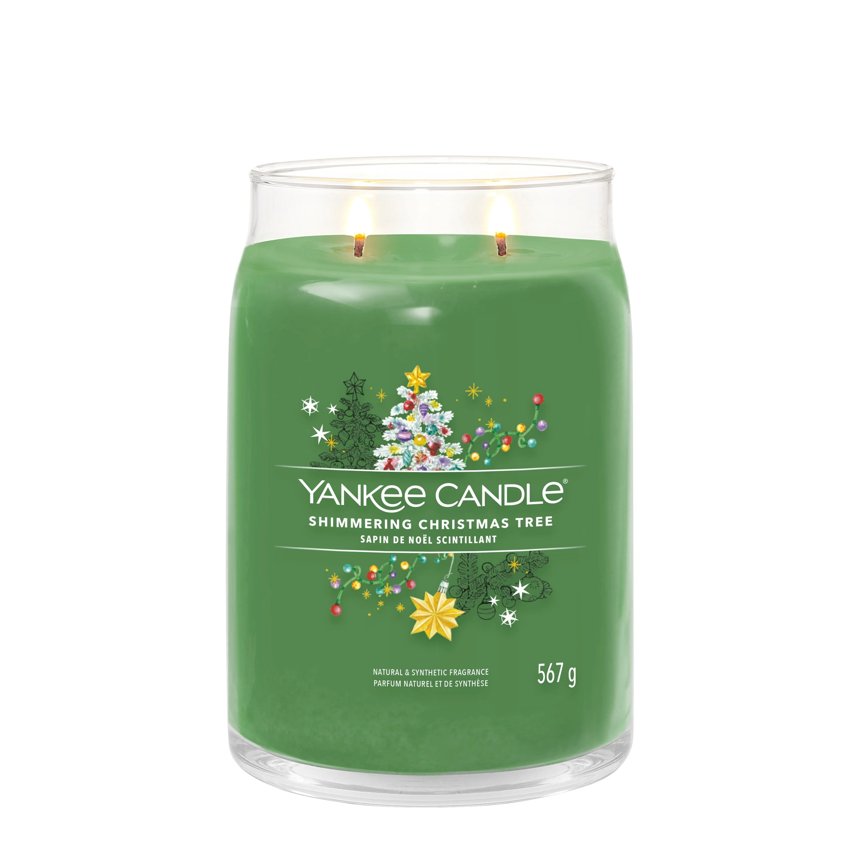 Signature Jar Candles Shimmering Christmas Tree - Candela Profumata
