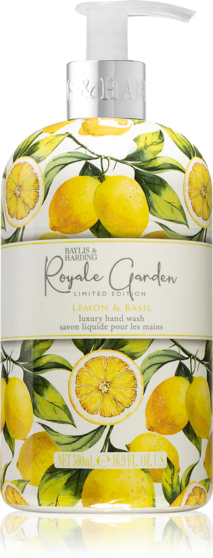 Sabonete líquido para mãos Baylis & Harding Royale Garden Limão e Manjericão
