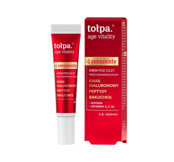 Tołpa Age Vitality 4 Ceramidy przeciwzmarszczkowy krem pod oczy na dzień i noc 15 ml