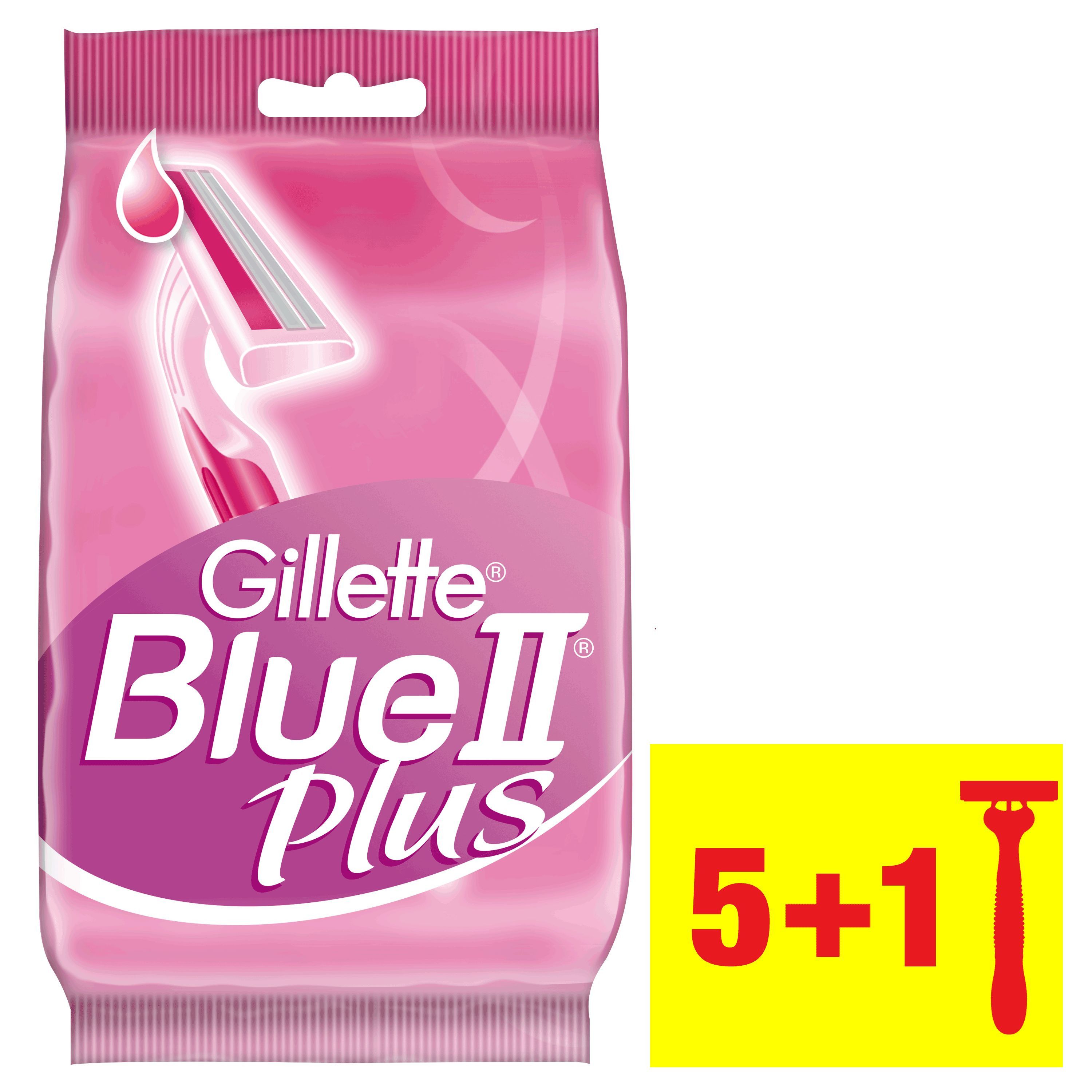 Jednorazové žiletky Blue II Plus 6 Dámske žiletky