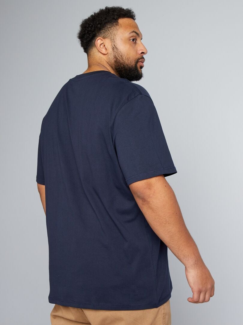 Camiseta de malha lisa - AZUL