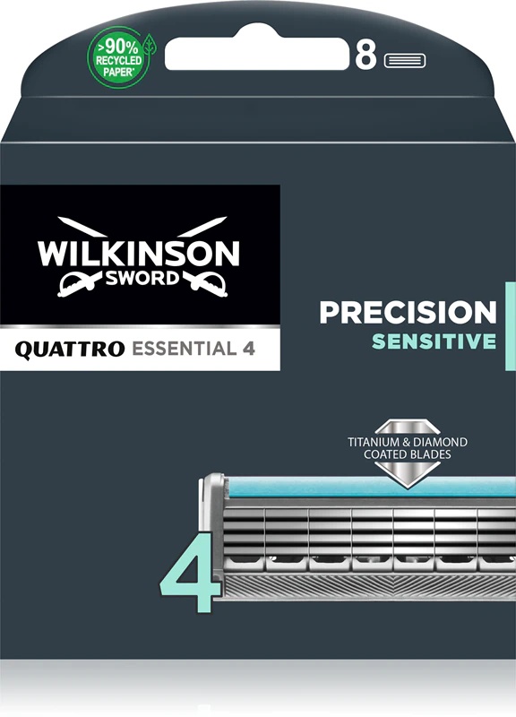 Wilkinson Sword Quattro Titanium Sensitive nadomestna glava