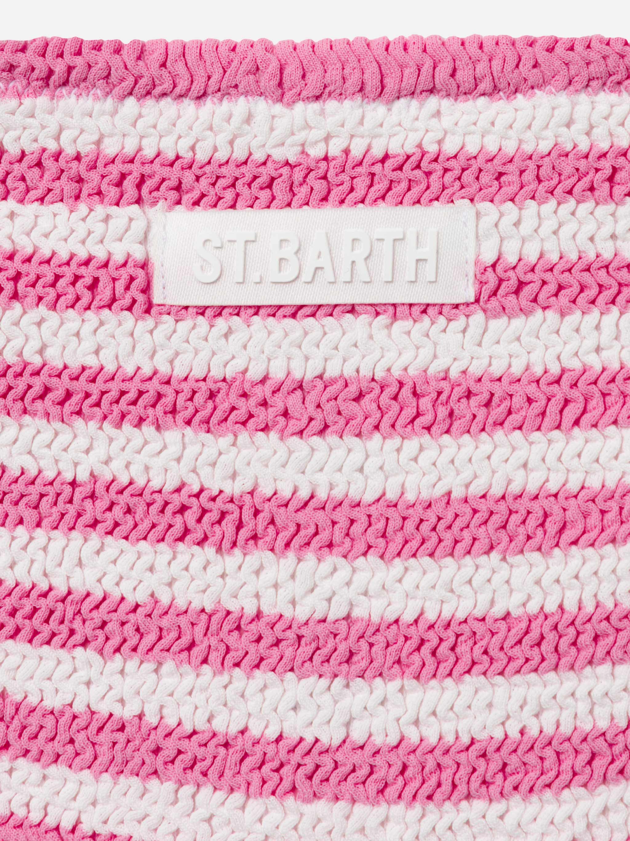 Bikini een triangolo Baker in crinkle en rosa