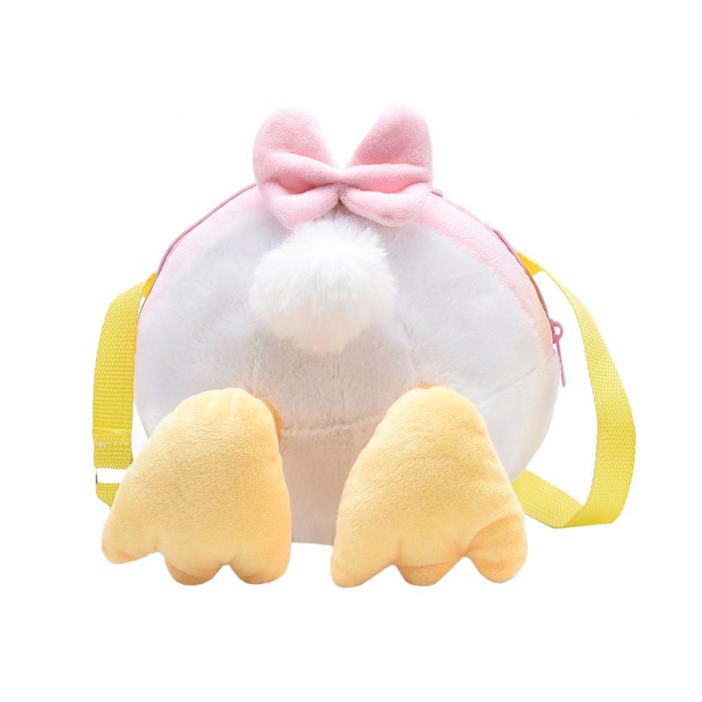 Borsa a tracolla da donna con simpatici cartoni animati, morbida bambola di peluche, piccola borsetta con cerniera, graziosa pochette a tracolla per ragazze.