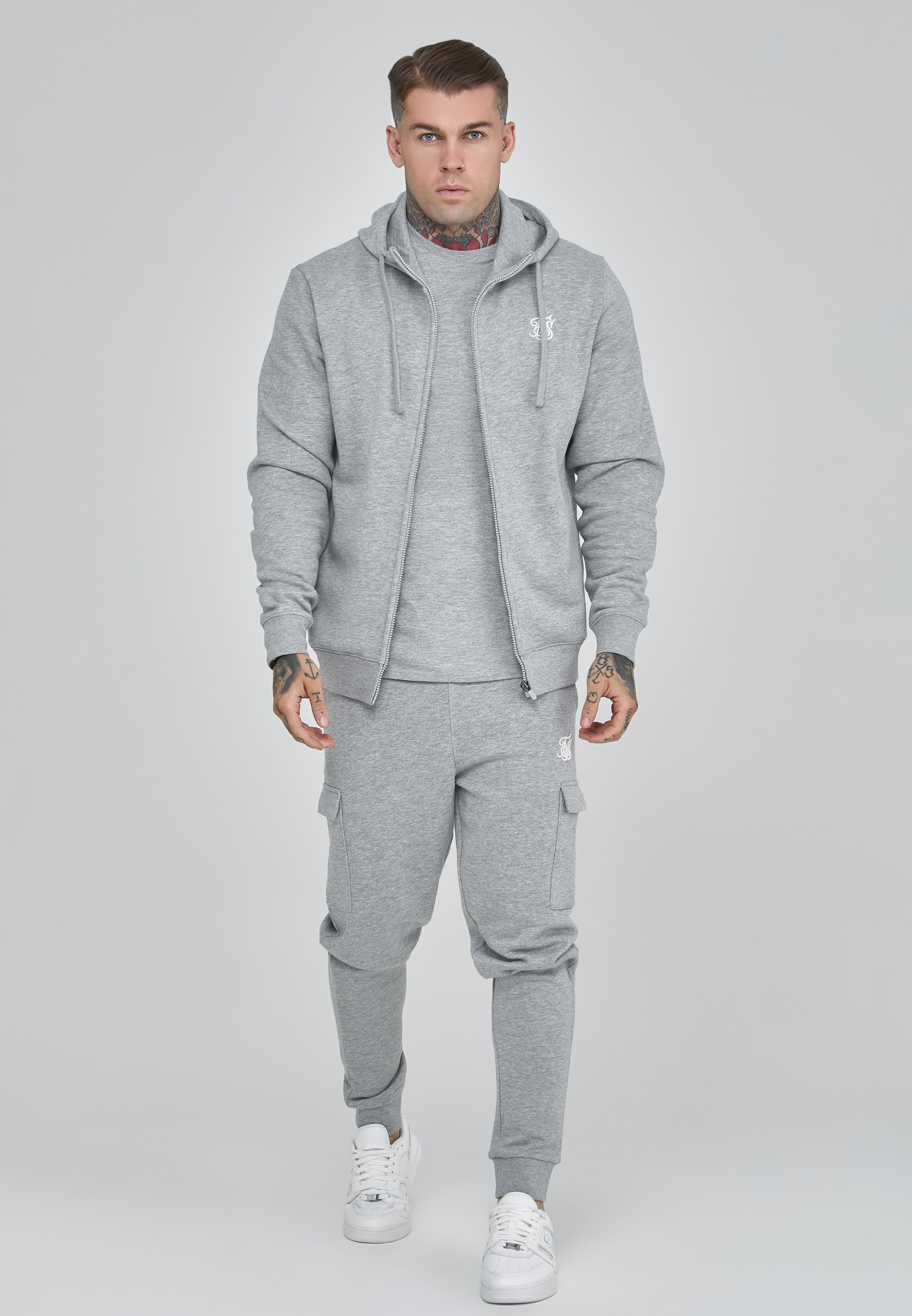 SIKSILK ESSENTIALS - Pantaloni della tuta - grigio melange