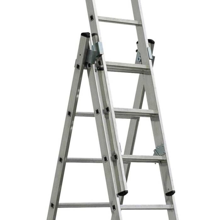 3-delige ombouwbare ladder - 2,17 tot 4,51 m