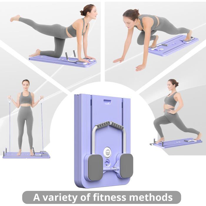 Tavola Pilates 5 in 1 - ULISEM - Reformer pieghevole - Multiuso - Scorrevole
