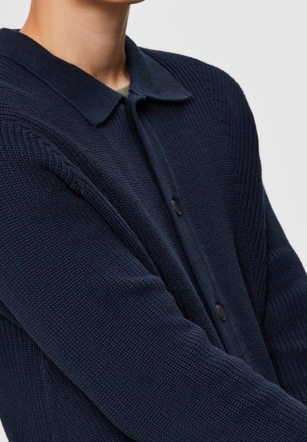 Cardigan Selected Homme - blu scuro