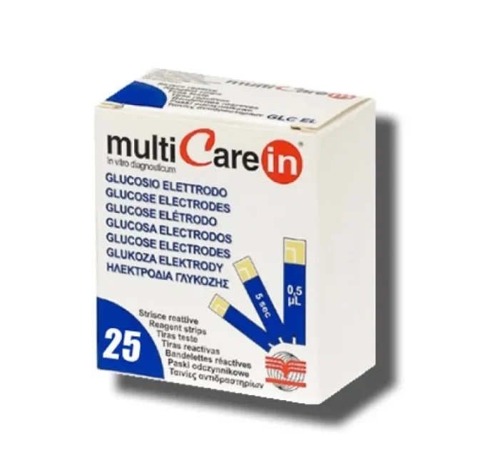 Multicare In-Glukose-Teststreifen, 25 Stück