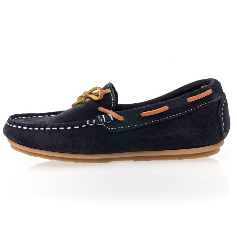 Blauwe jongensloafers/bootschoenen