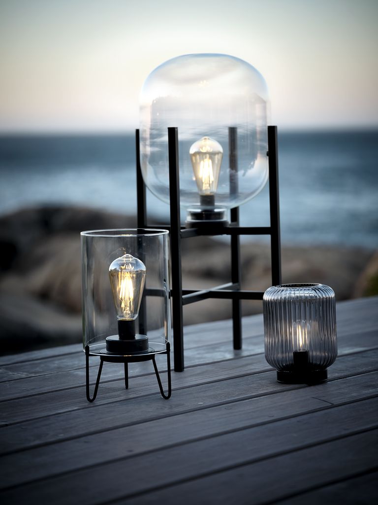 SIMMA nabíjateľná lampa SIMMA Ø13xV17cm šedá