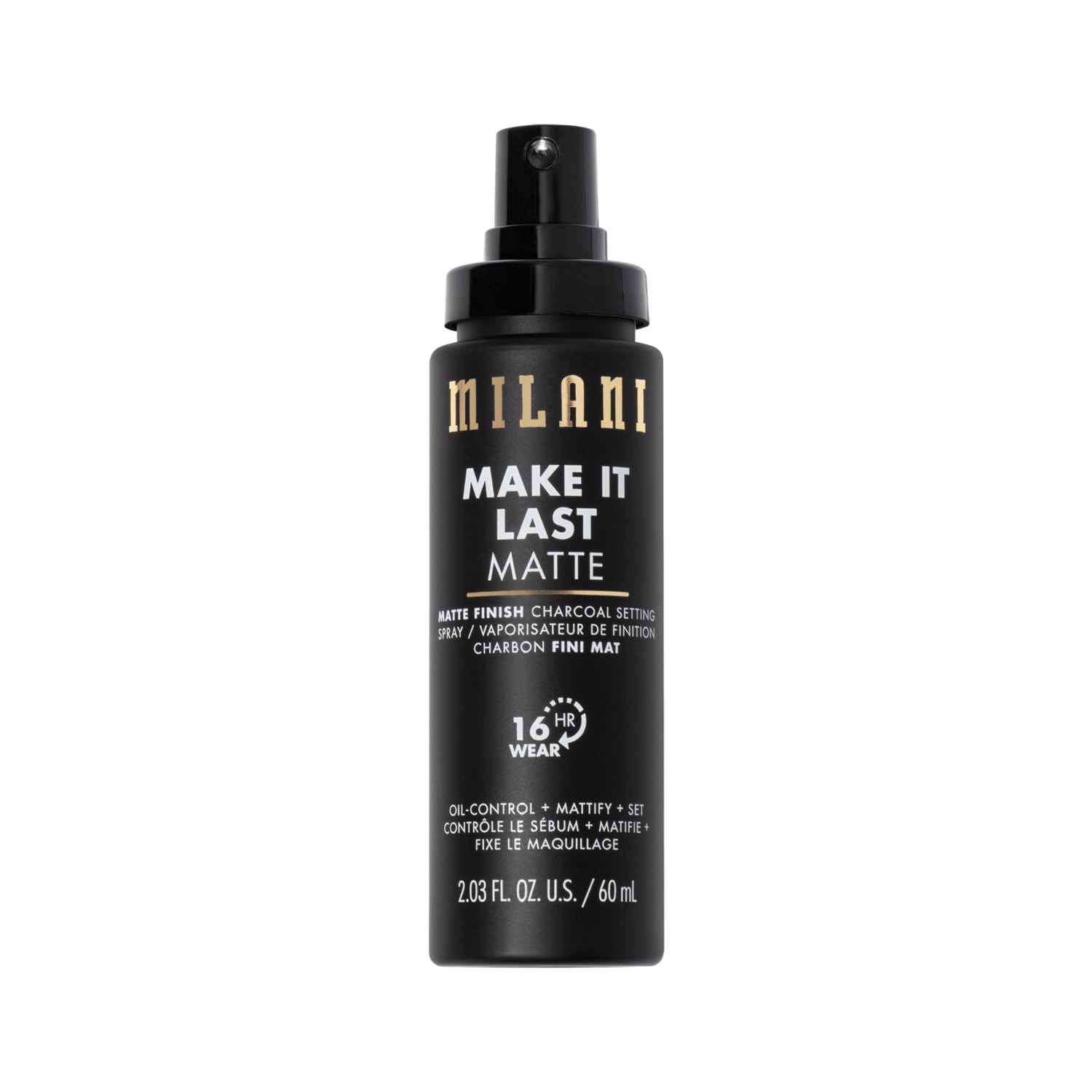 Spray fixateur mat anthracite Milani - 60 ml