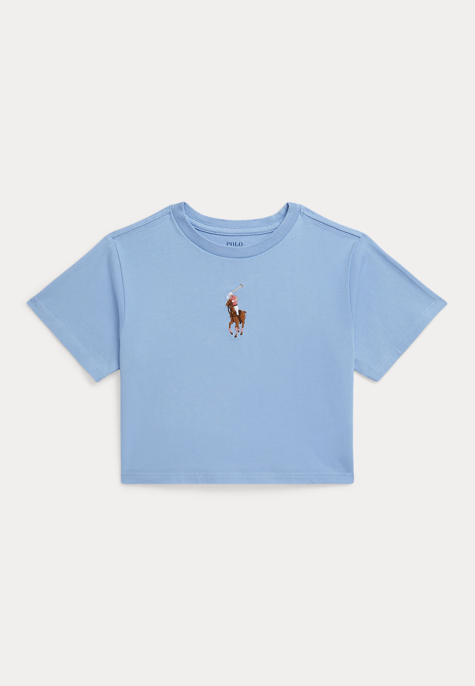 Polo Ralph Lauren BIG PONY COTTON JERSEY BOXY T-shirt imprimé - bleu chambray