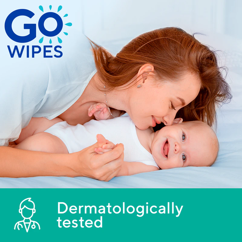 Jemné vlhčené obrúsky GoWipes Baby Wet Wipes pre deti na suchú a atopickú pokožku