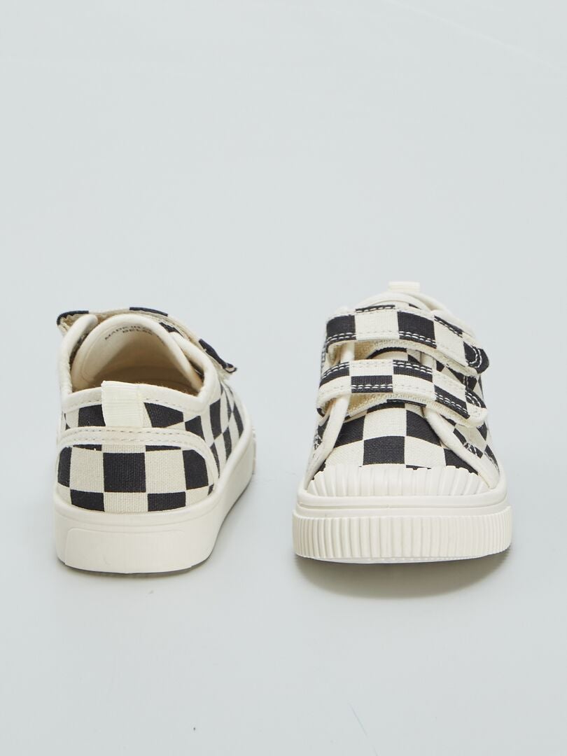 Lage sneakers met klittenbandsluiting - BEIGE