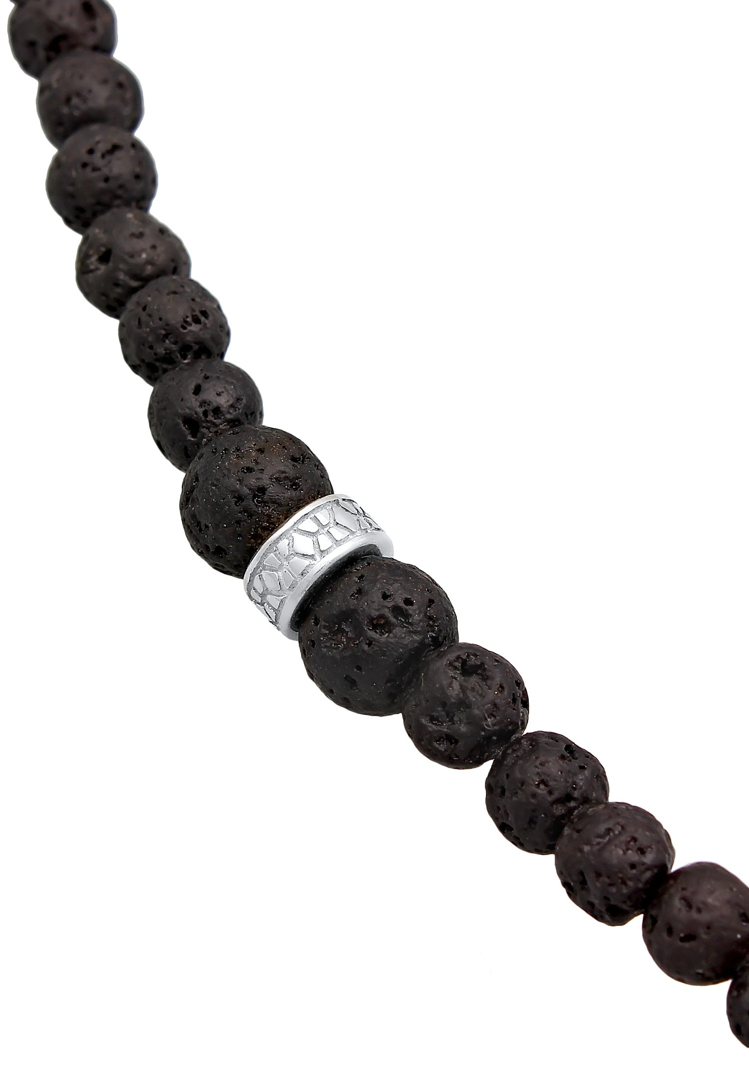 KUZZOI Hommes Vintage surfeur Tendance avec des boules de lave en Argent Sterling 925