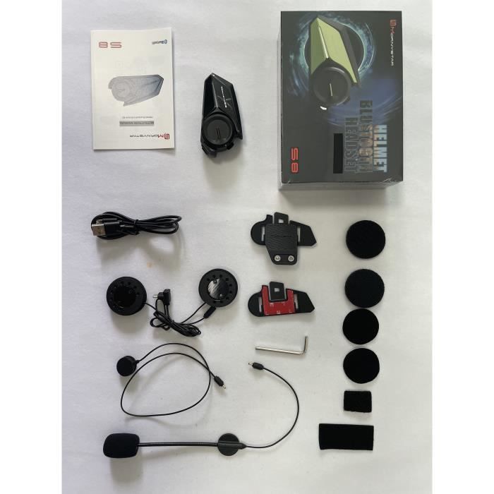 Walkie-talkie Bluetooth per moto, interfono per moto a 6 persone, auricolare Bluetooth da casco - portata dell'interfono 9600 metri