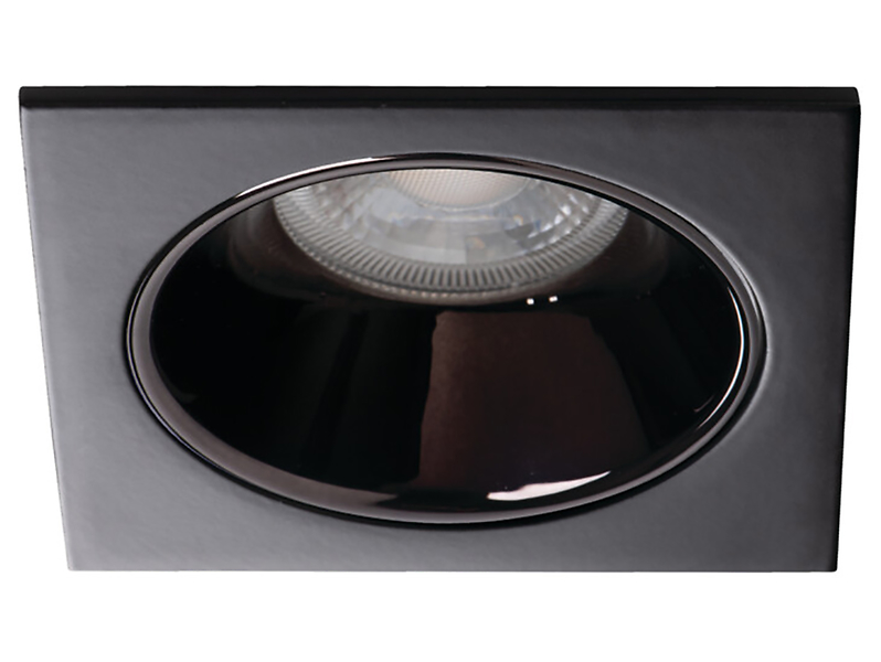 Lampa sufitowa wpuszczana Glozo aluminiowa czarna