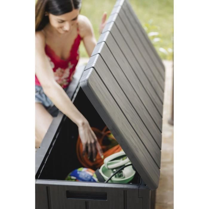 Förvaringslåda för trädgården - Harts - MULTIBOX BRAVO - Antracitgrå - 270L - 117,5x45x56 cm