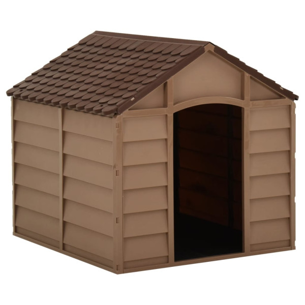VidaXL Buda dla psa Brąz 71 x 71.5 x 68 cm polipropylen